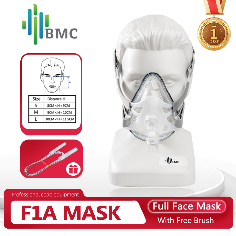 BMC F1A Full Face Mask FM1A For CPAP Bipap Machine COPD Snoring Sleep ...