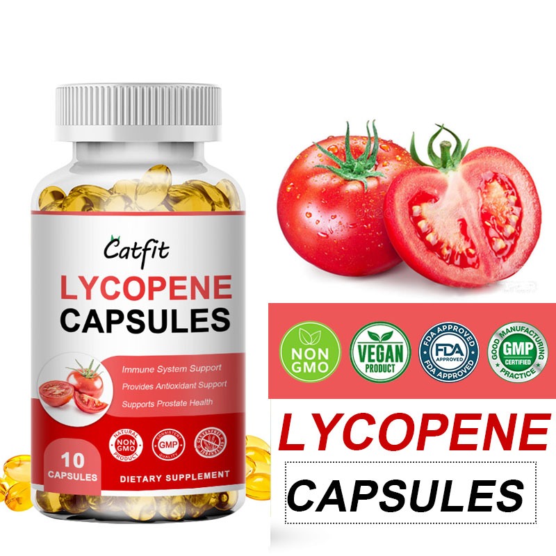 Catfit Lycopene Capsules 20mg Lycopene Supplement Vegetarian for