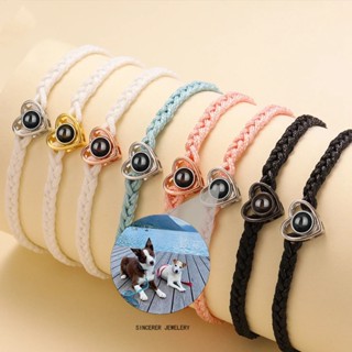 Color Photo Bead Bracelet, Projection Bead Photo Bracelet