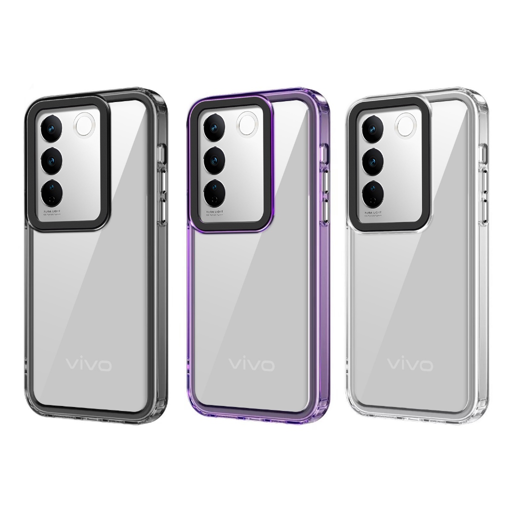 Transparent Case For Vivo V27 Pro V27E V29 5G Luxury Acrylic