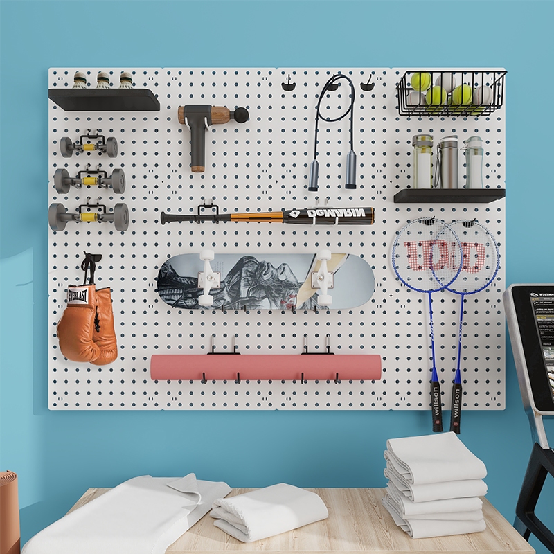 Pegboard DIY Bedroom Gaming Wall Shelf Board Home Decor No Drill Pegboard Accessories Desk