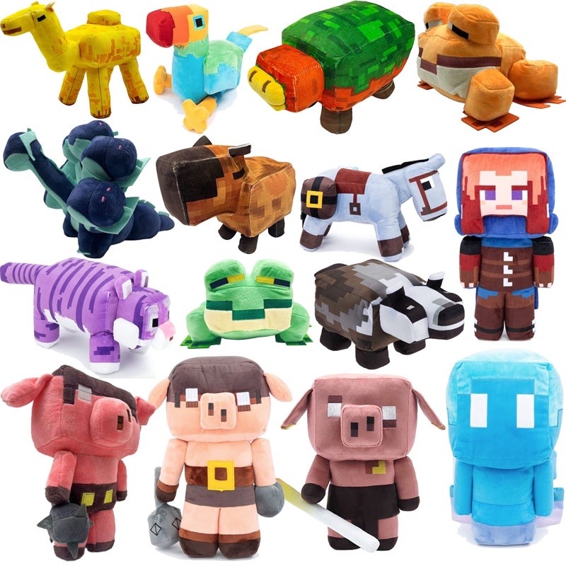 Minecraft Plush Toys Doll Soft Stuffed Steve Creeper Enderman Wolf