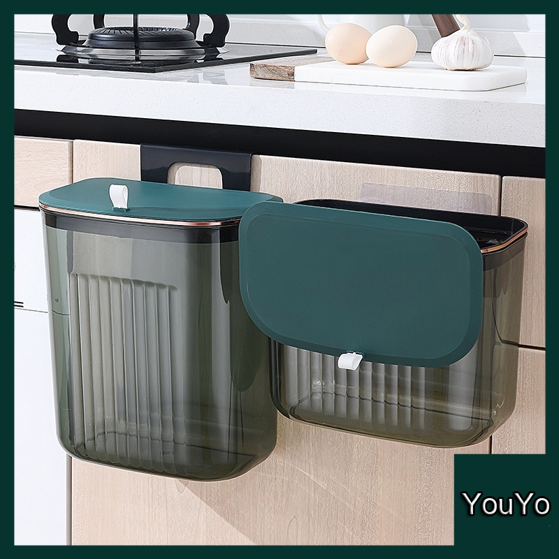 Wall Mounted Hanging Trash Bin Kitchen Countertop Compost Bin