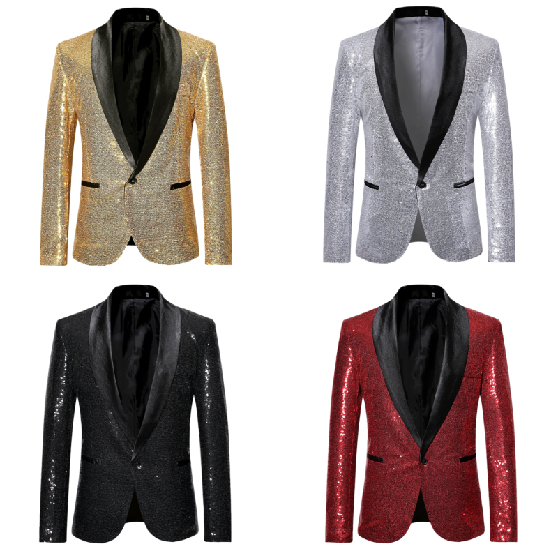 Gold sequin hot sale blazer mens