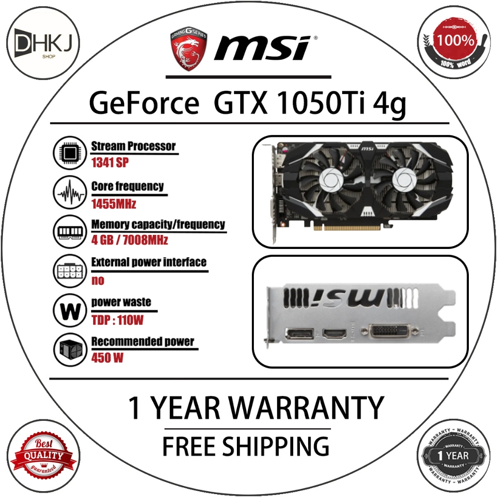 Nvidia geforce gtx discount 1050 ti 4gb msi