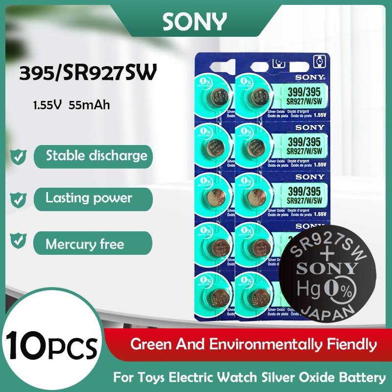 10-50pcs Sony 395 SR927SW SR927W LR927 AG7 399 1.55V silver oxide ...