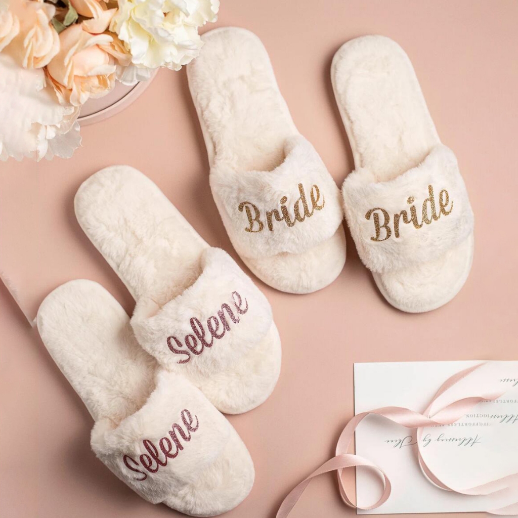 Cheap slippers for hot sale wedding guests