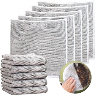 8pcs Multipurpose Wire Miracle Cleaning Cloths, For Wet And Dry Mesh Microfiber  Cleaning Cloth For Metal, Kitchen, Dishes