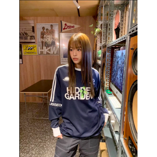 Newjeans Minji Casual Letter Printed Loose Jersey Fashion