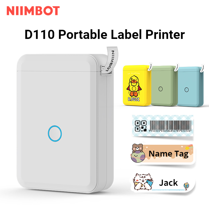 NIIMBOT D110 Label Maker Printer Inkless Bluetooth Label Thermal ...