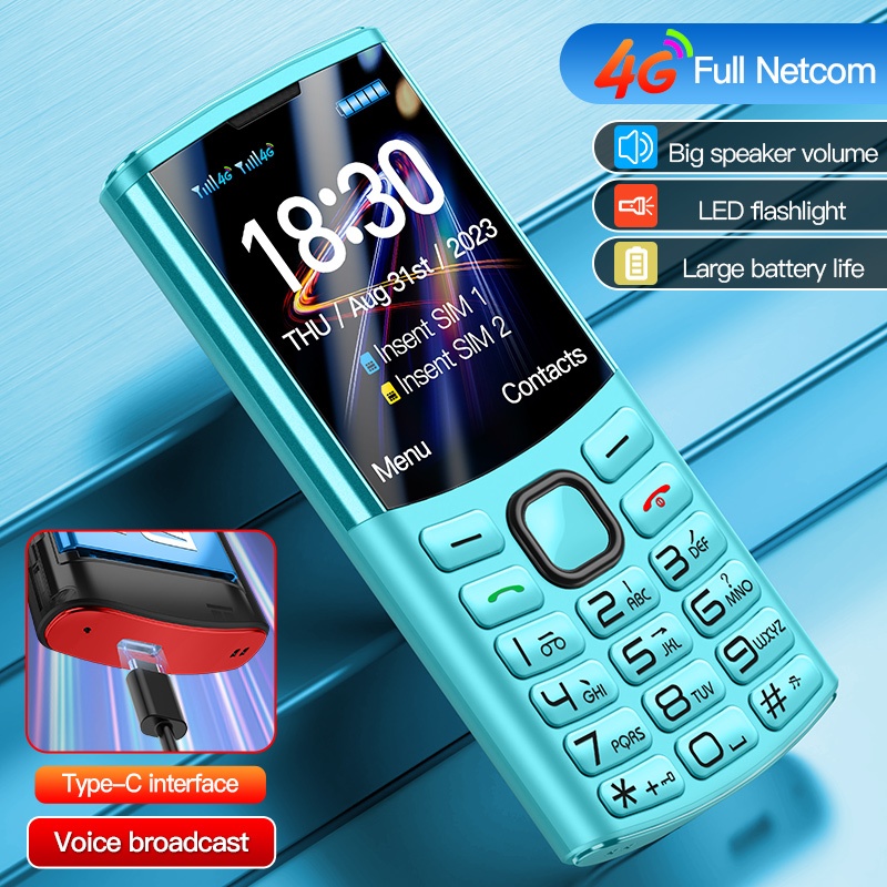 2024 New H11（i78）Elderly 4G Feature Phones 1.77Inches 32MB RAM 32MB ROM
