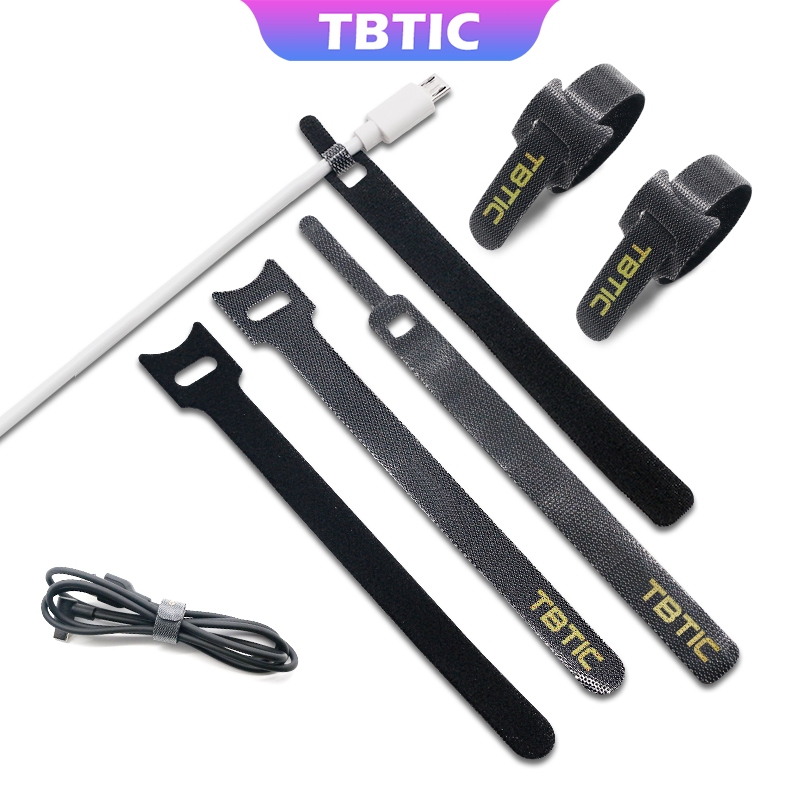 TBTIC 2PCS Reusable Fastening Cable Straps and Cable Ties Adjustable