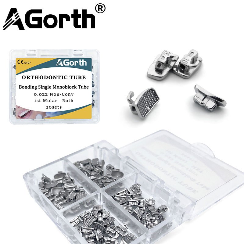 AGorth 20Sets/Box Dental Orthodontic Buccal Tube Braces Monoblock Non