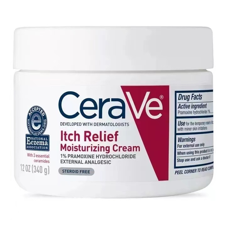 CeraVe 340g Red Itch Relief FaceCcream Moisturizing Body Lotion