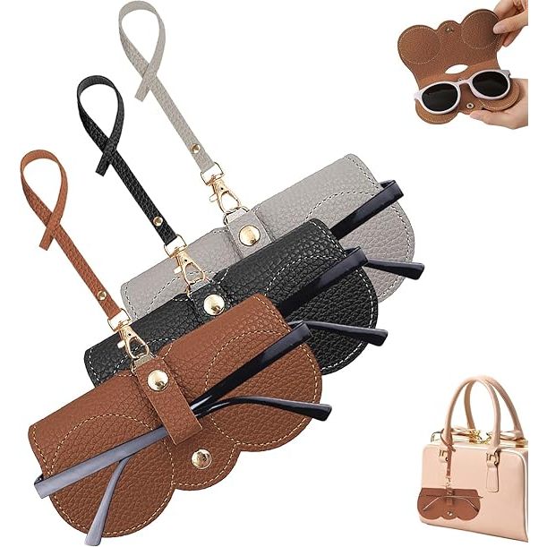 Sunglasses Case Soft Leather Sunglasses Bag Portable Glasses Case