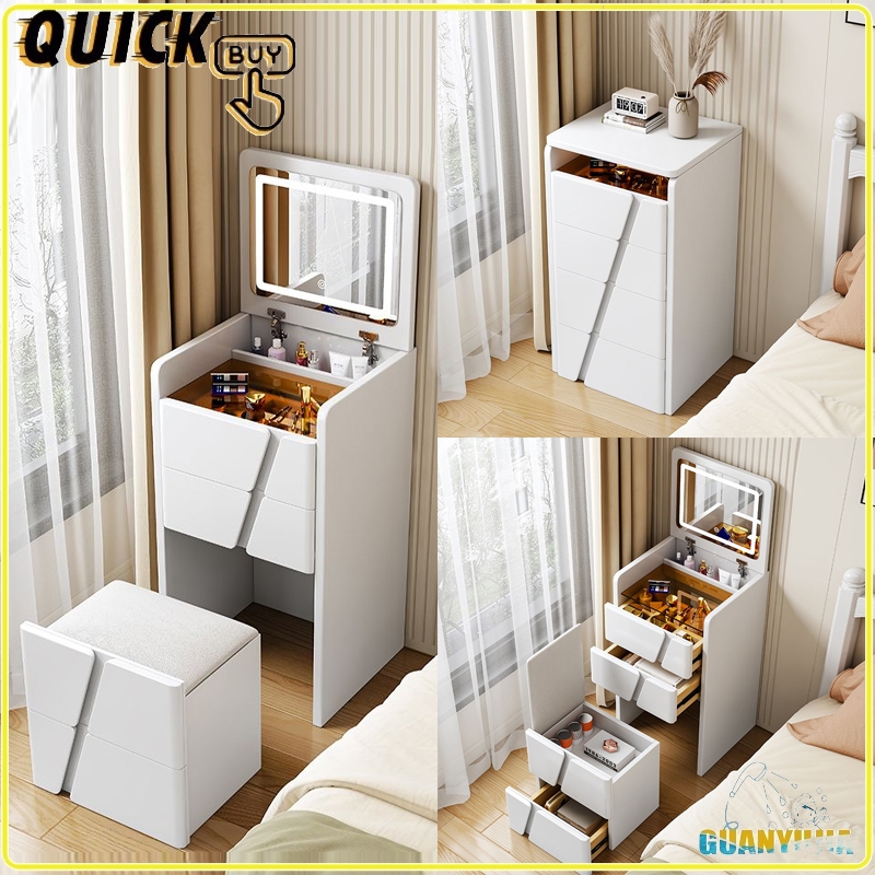 Dressing Table With Mirror Multifunctional Vanity Table Large Capacity ...