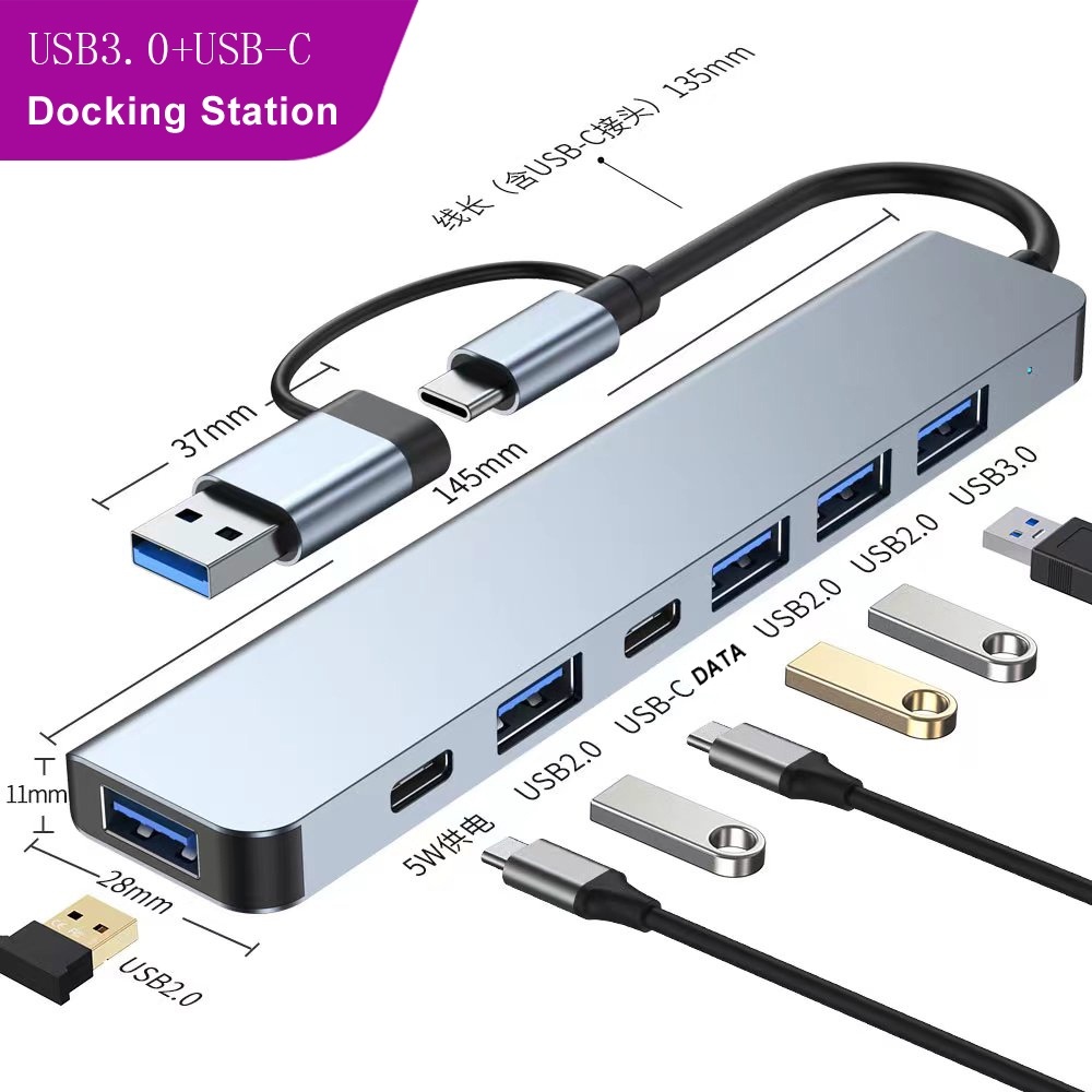USB USB C 2in1 Hub to USB3.0 SD/TF Reader Laptop Tablet Smartphone ...