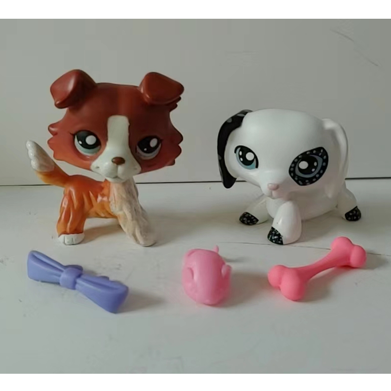 2pcs lot LPS Toy pet shop Cat Dog W accessories Littlest Pet Shop kid toy 107