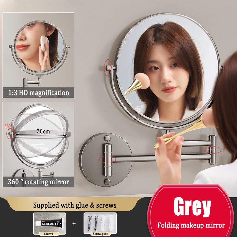 [SG Stock] Wall Mounted Bathroom Towel Rack Grey bathroom set Shopee
