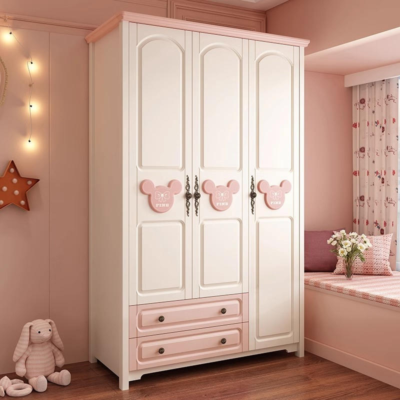 【Pre Order】Home bedroom cabinet children's room wardrobe solid wood ...