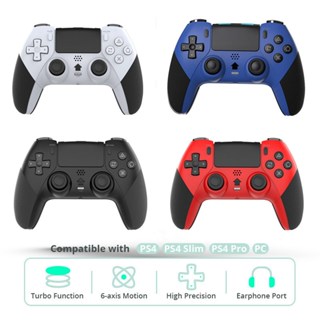 Wireless Pro Controller for PS4/PS4 Slim/PS4 Pro PS-4 Controller with Back  Buttons, Turbo, Vibration, Game Joystick Wireless/Wired (Dark Black)