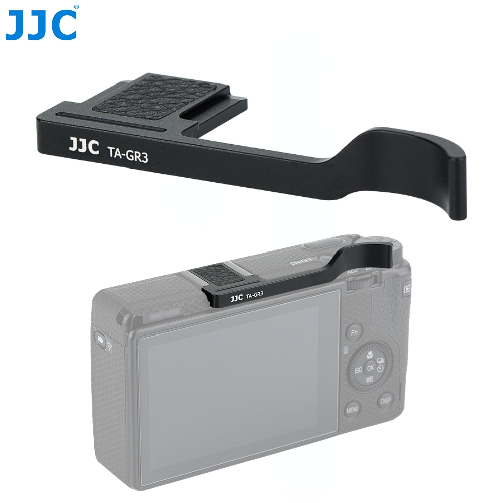  JJC Metal Thumbs Up Grip for Ricoh GR III GR IIIx GRIII GRIIIx  GR3 GR3x with Hot Shoe Cover Protector Made of Aluminum Alloy Not Interfere  with Controls of Camera 