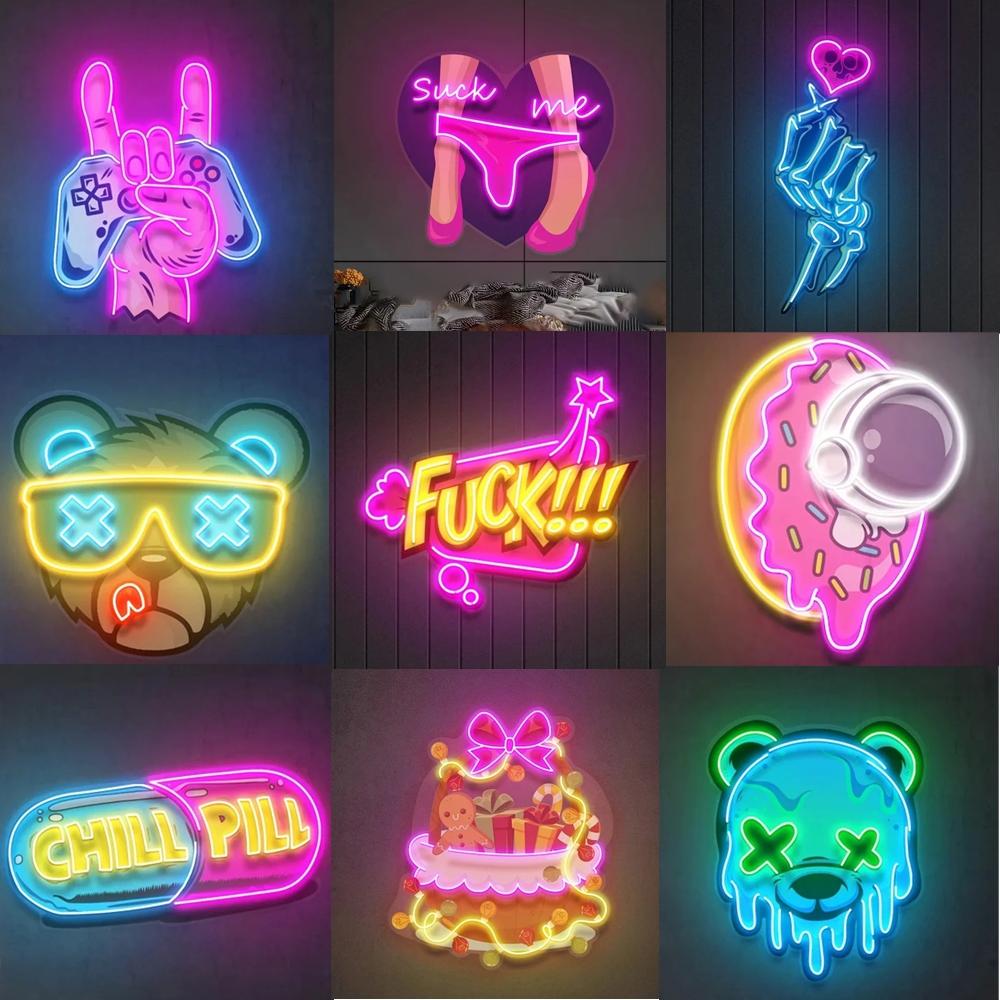 UV Print Neon Night Light Custom Neon Led Sign Personalised Name Neon ...