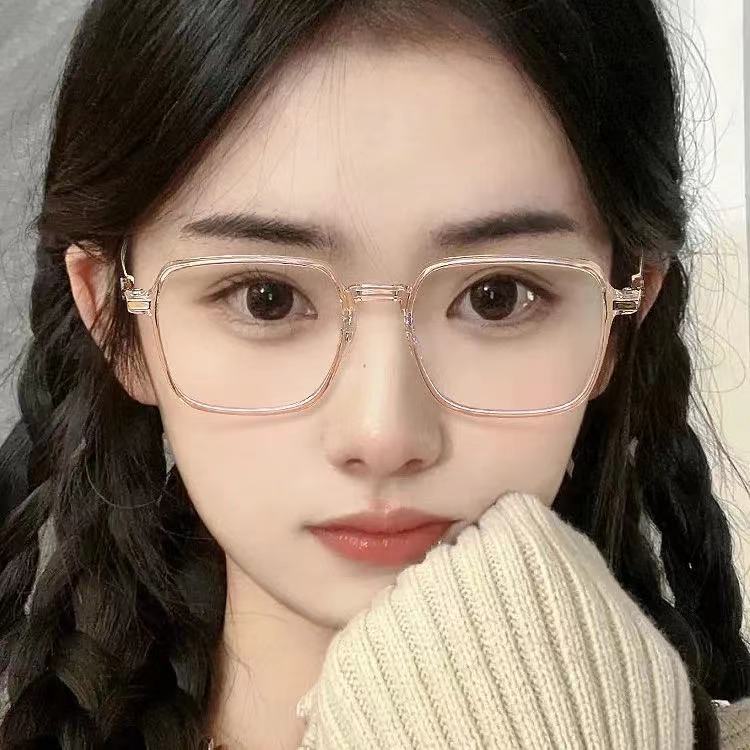 Anti blue light color changing glasses for women with large frames