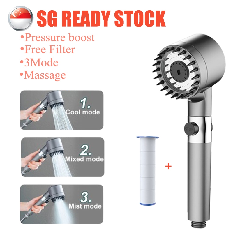 🇸🇬Ready Stock🇸🇬3Modes High Pressure Handheld Shower Bath Water Saving