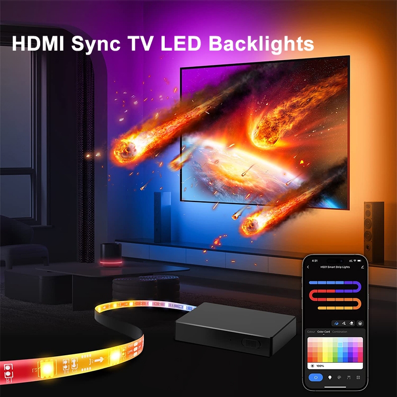 【Ready StocK】LED Usb Strip Lights HDMI Sync TV LED Backlights TV Strip ...