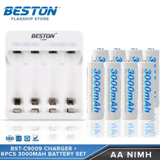 Pack de 4 Batterie Rechargeable Beston AA 1.2V 3000mAh