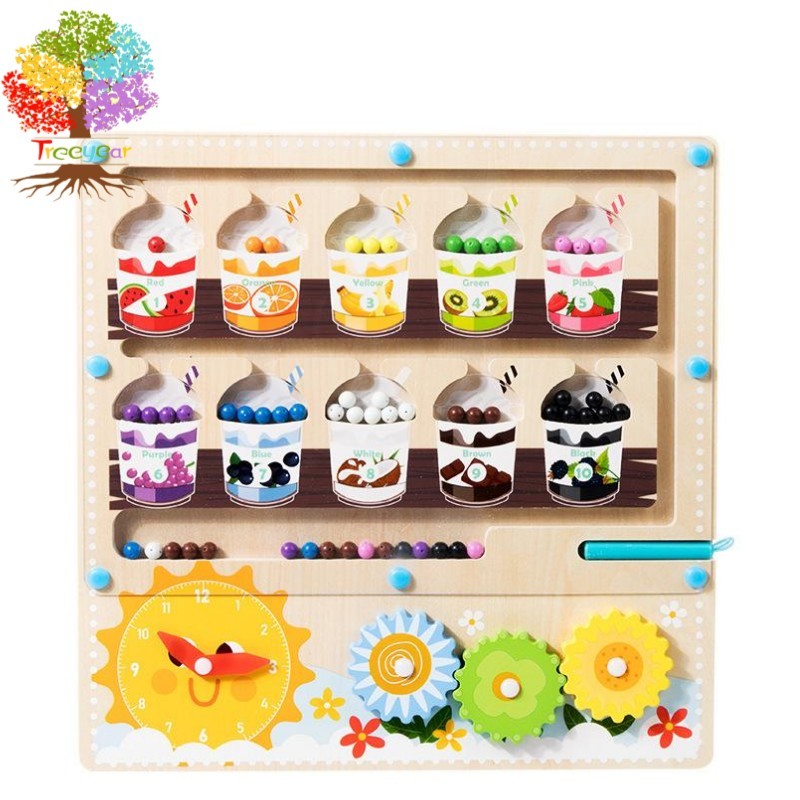 Magnetic Color and Number Maze - Montessori Fine Motor Skills Toys for ...