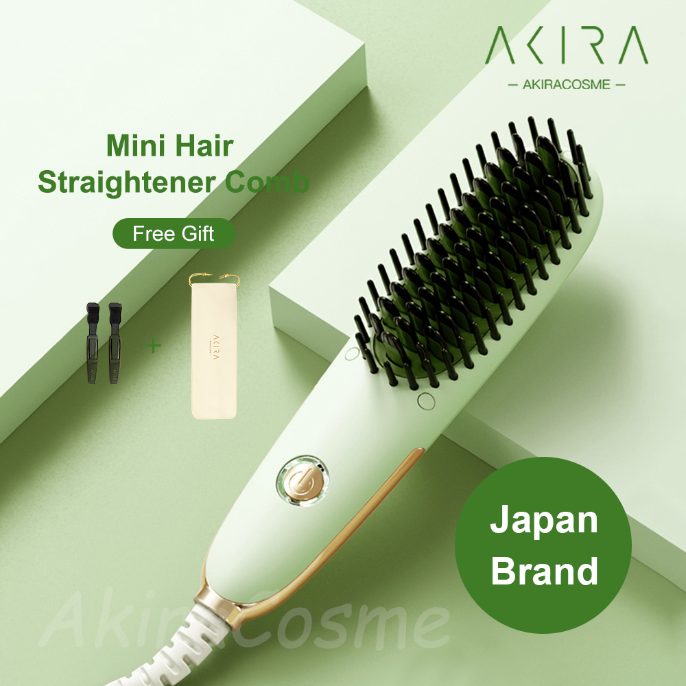 Mini hair hotsell brush straightener