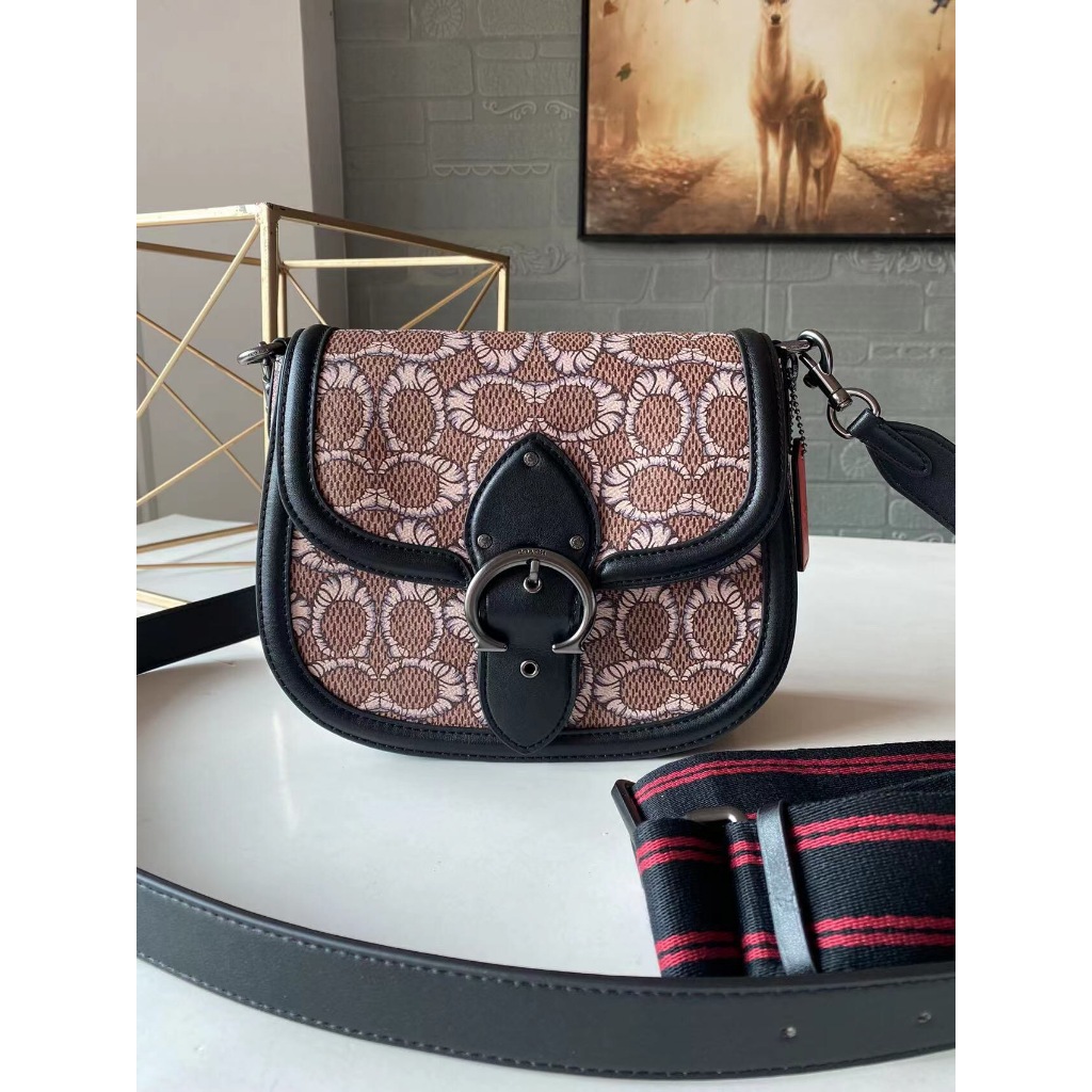 C6972 Beat Saddle Bag Horse Carriage Women Crossbody Sling Handbag 6972