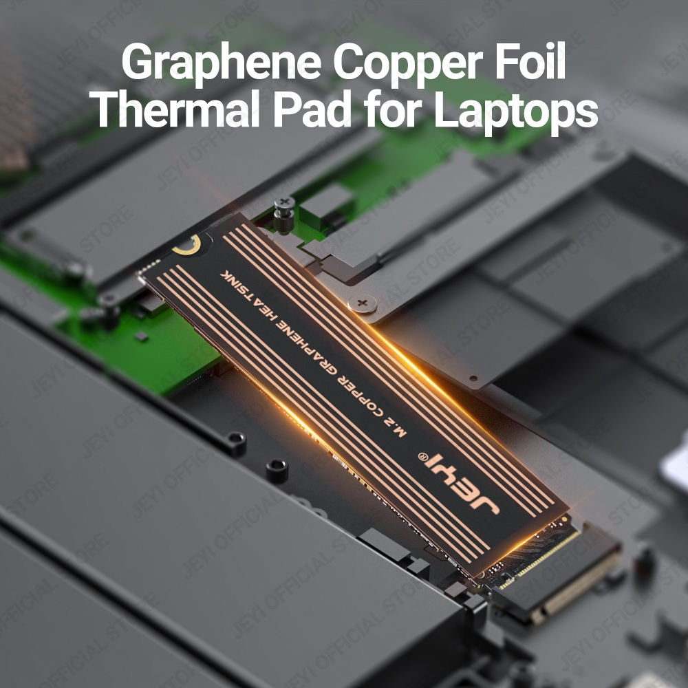 JEYI Graphene 2280 2242 2230 M.2 SSD Heatsink, Dual-Layer Graphene Heat ...