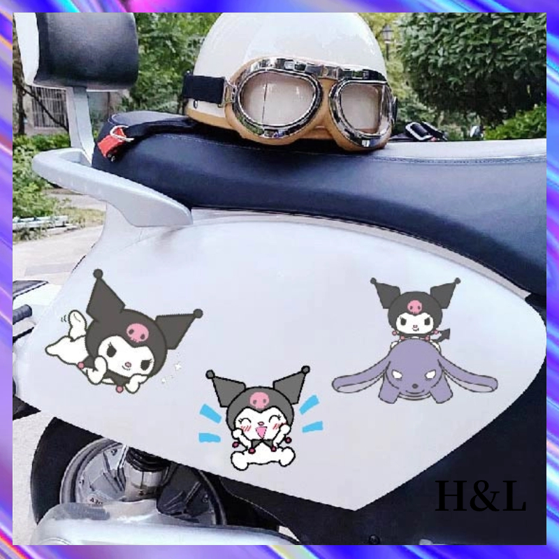 HL Cute Stickers Motorcycle Decoration Kuromi Cartoon Stickers Beauty ...