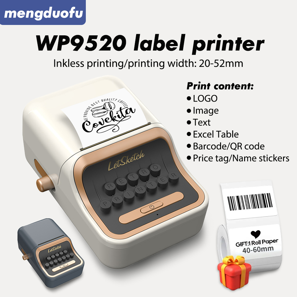[SG STOCK] Label Printer Portable Wireless Bluetooth Thermal Label