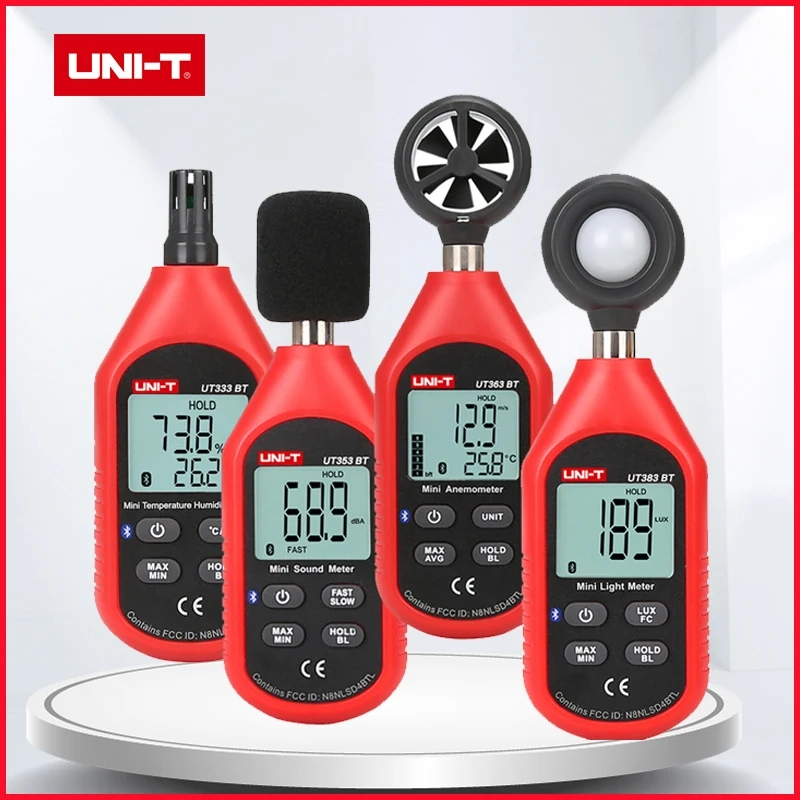 UNIT UT353BT UT363BT UT383BT Bluetooth Mini Digital Noise Meter, Anemometer, Speedometer