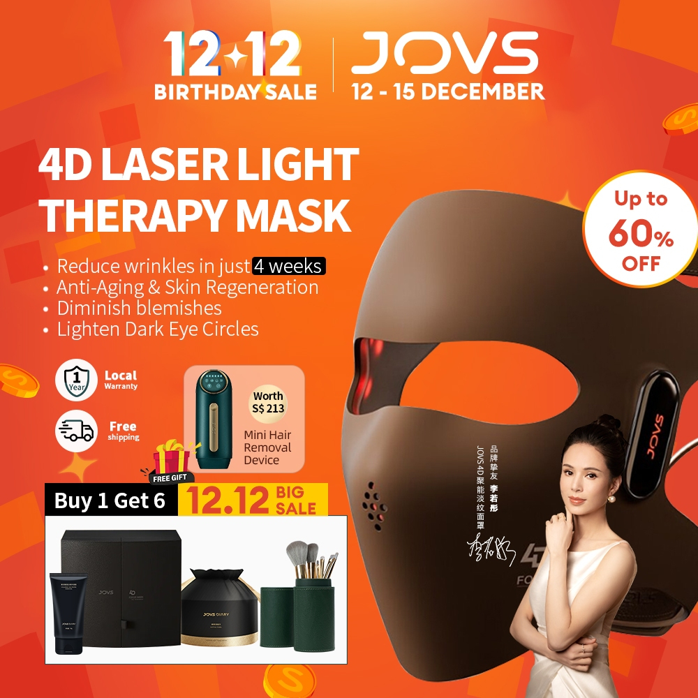 JOVS 4D Laser Light Therapy Mask AntiAging Skin Regeneration Wrinkle