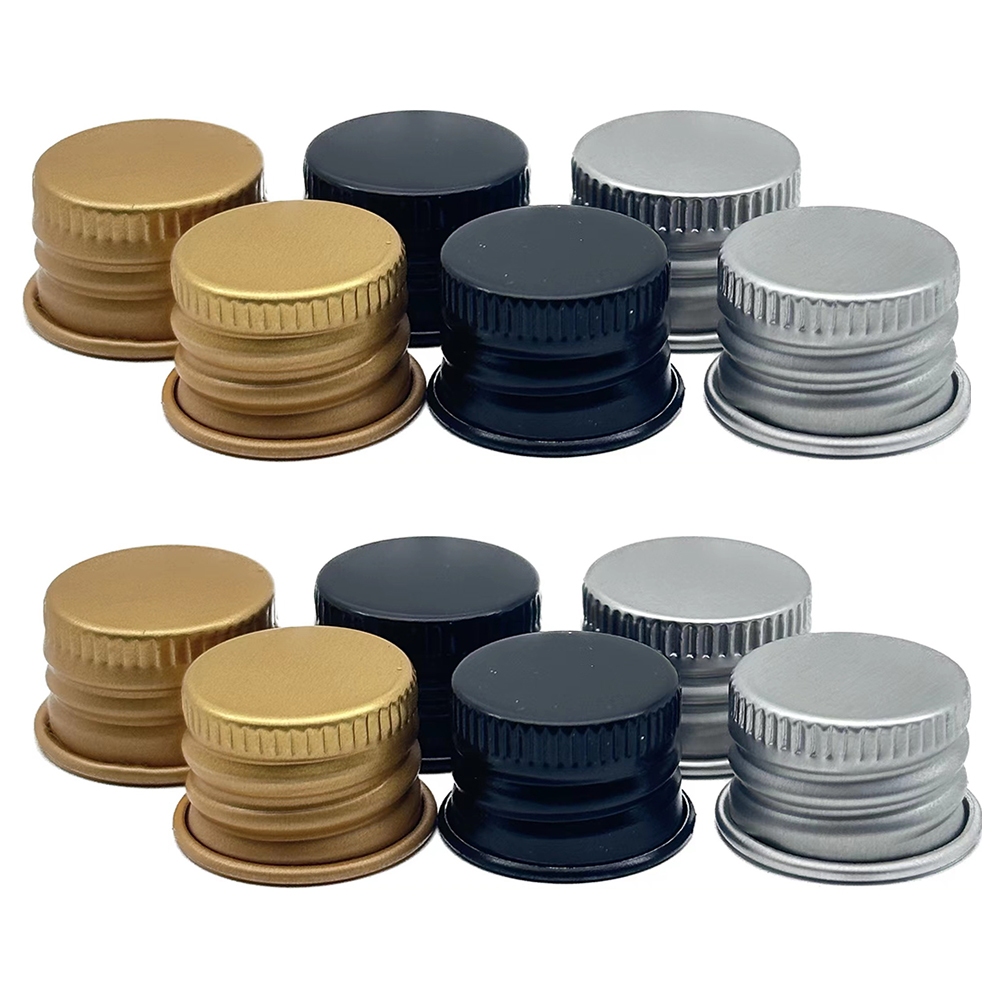 100PCS 18/410 20/410 Aluminium Lid/Aluminum Ropp Threaded Cap Gold ...