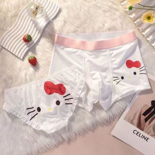 My Melody Kawaii Kuromi Hello Kitty Cinnamoroll Lace Tie Couple Underwear  Cute Pure Desire Briefs Summer Cool Summer Plush Gift