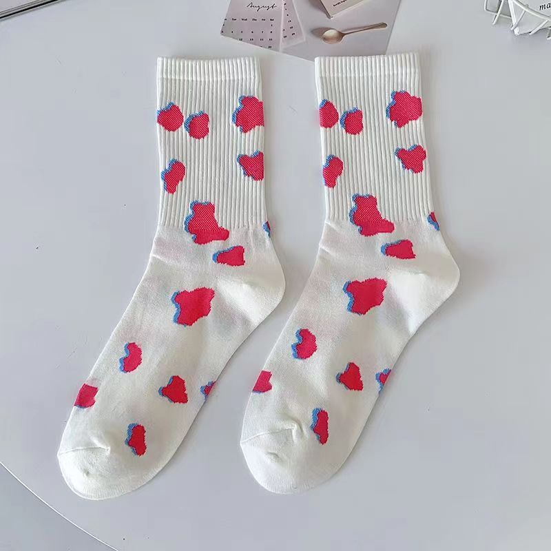 Korean socks men and women ins cartoon socks long sport men socks women ...