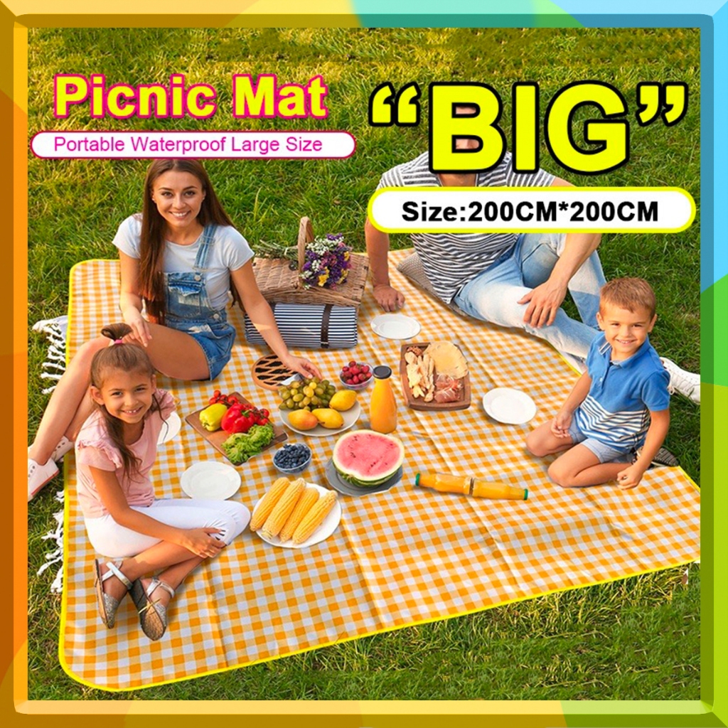 Big Size Picnic Mat 200200cm Portable Picnic Blanket Waterproof Picnic Rug Travel 1631