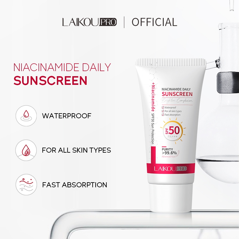 LAIKOU Pro 99.6% Niacinamide Daily Sunscreen SPF50 PA+++ Brightening ...