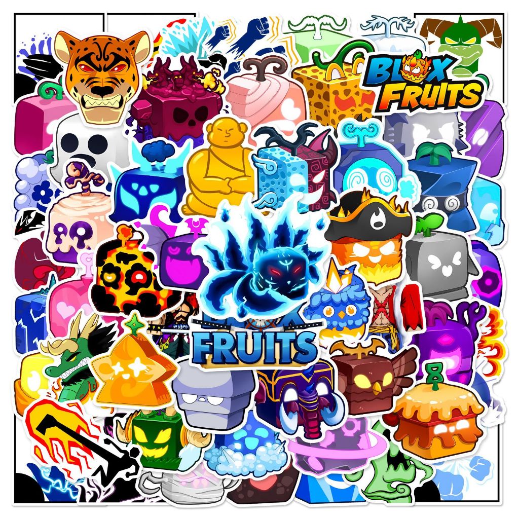 Stickers Blox Fruits Kit 60 Pieces Roblox Christmas Ts For Kids