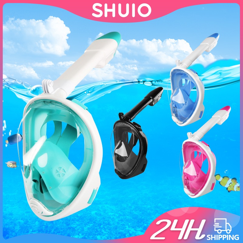 SHUIO Kids Scuba Full Face Snorkeling Set Diving Swimming Mask Easy