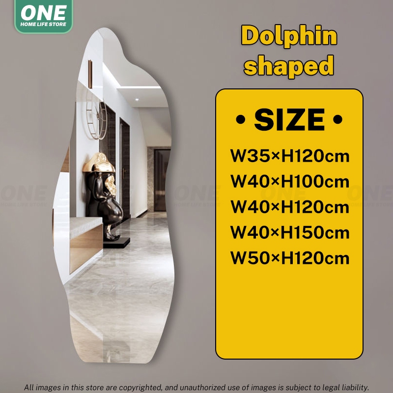 Full body mirror acrylic soft mirror irregular clouds shaped bear