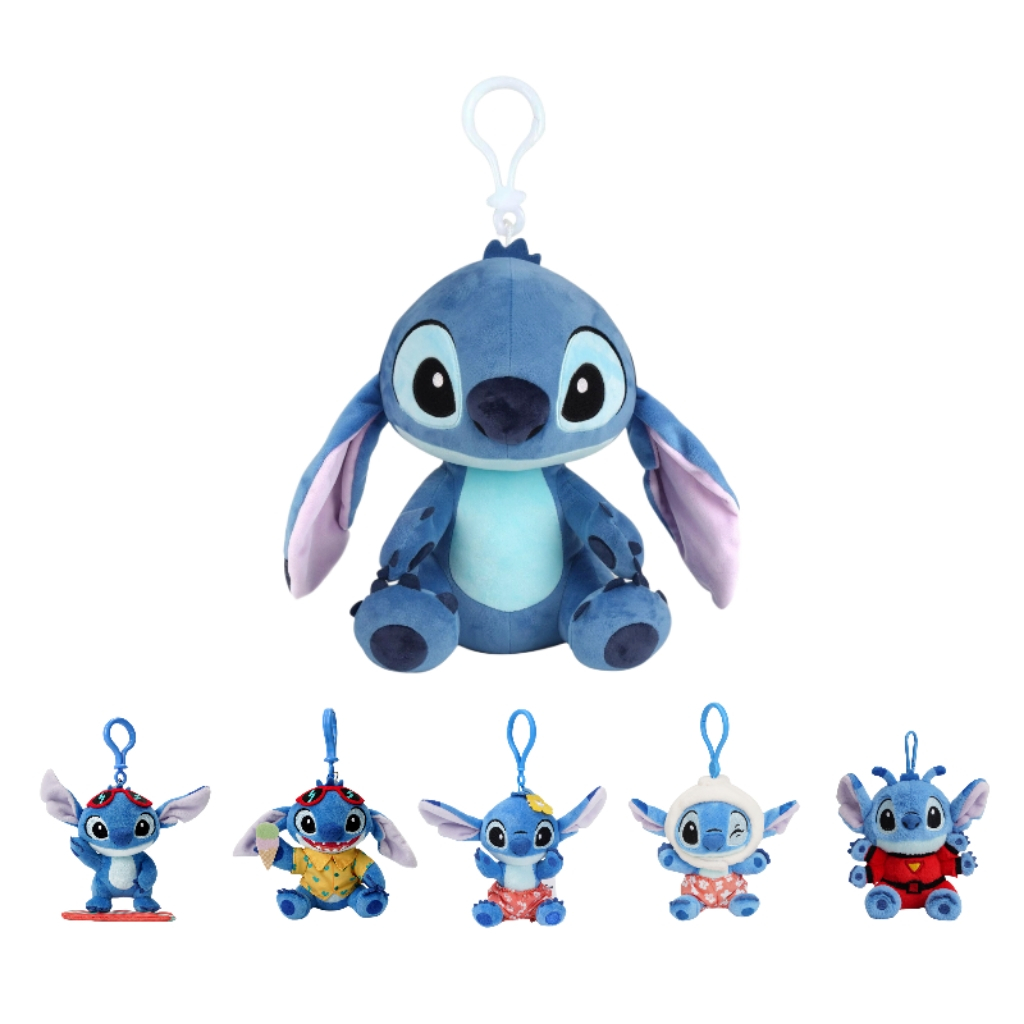 Disney Stitch Toys Anime Stitch Pendant Keychain Sweet Pink Angel C