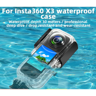 Waterproof Case for Insta 360 one X3 Action Camera, Underwater Diving  Protective Housing 40M with Bracket Accessories