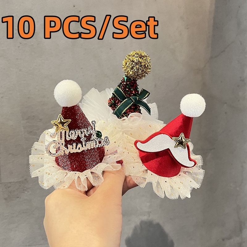 10 PCS Set Girls Red Christmas Hair Accessories Children S Christmas   Cn 11134207 7r98o Lp5x6yfyr8wn01